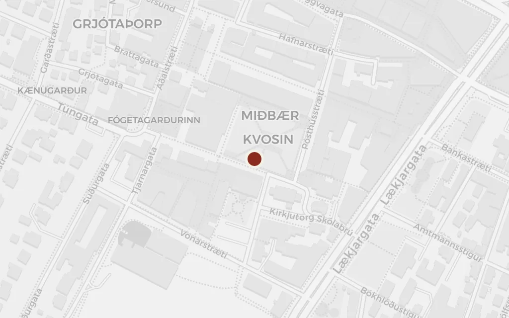 Map of The rúntur (the nightlife) today