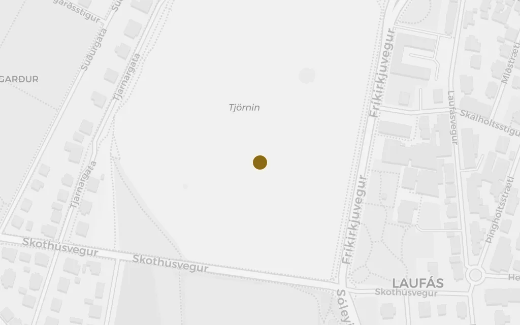 Map of Tjörnin (the pond) today