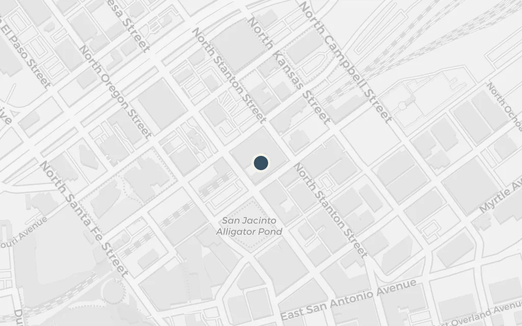Map of El Paso, Texas today