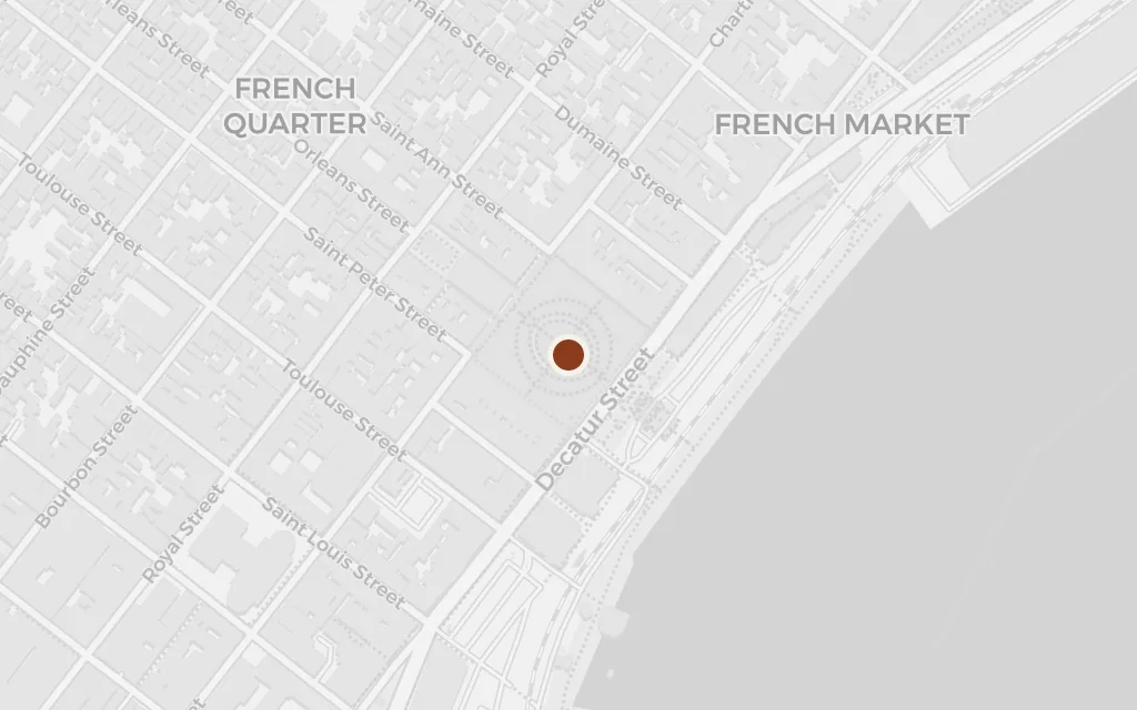 Map of The French Quarter hot-dog rounds today