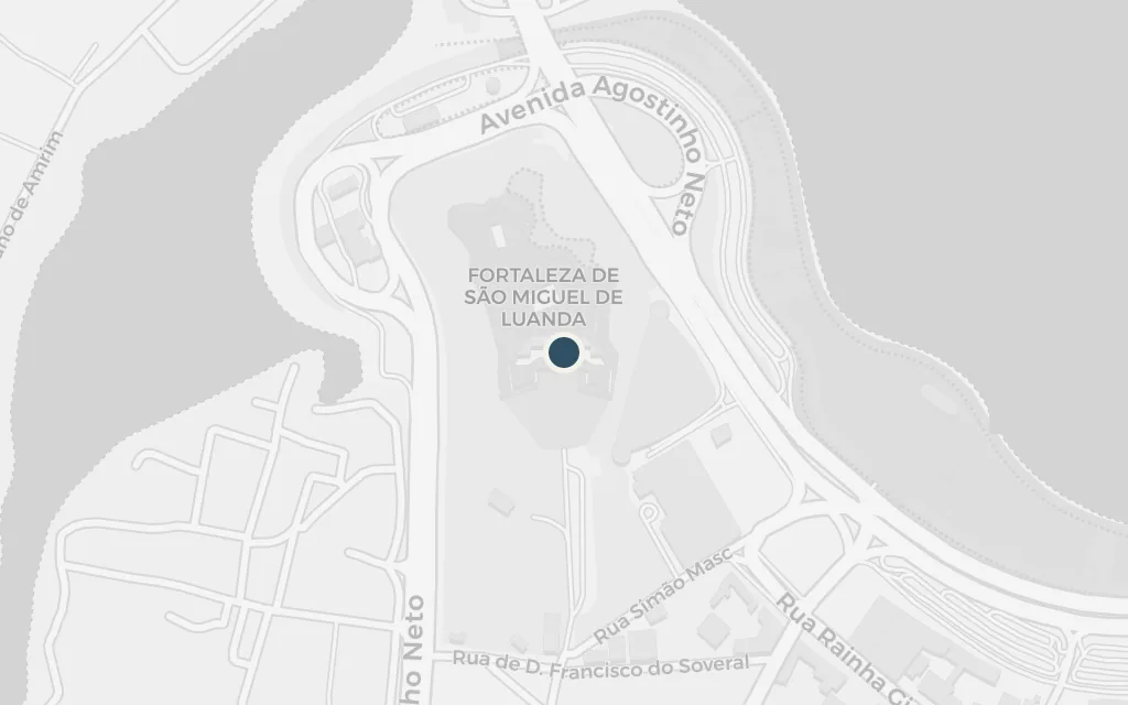 Map of The old town, Baixa de Luanda today