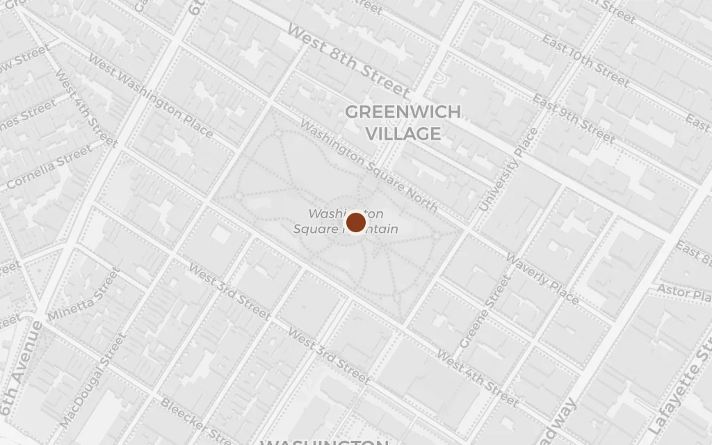 Map of Washington Square and NYU today