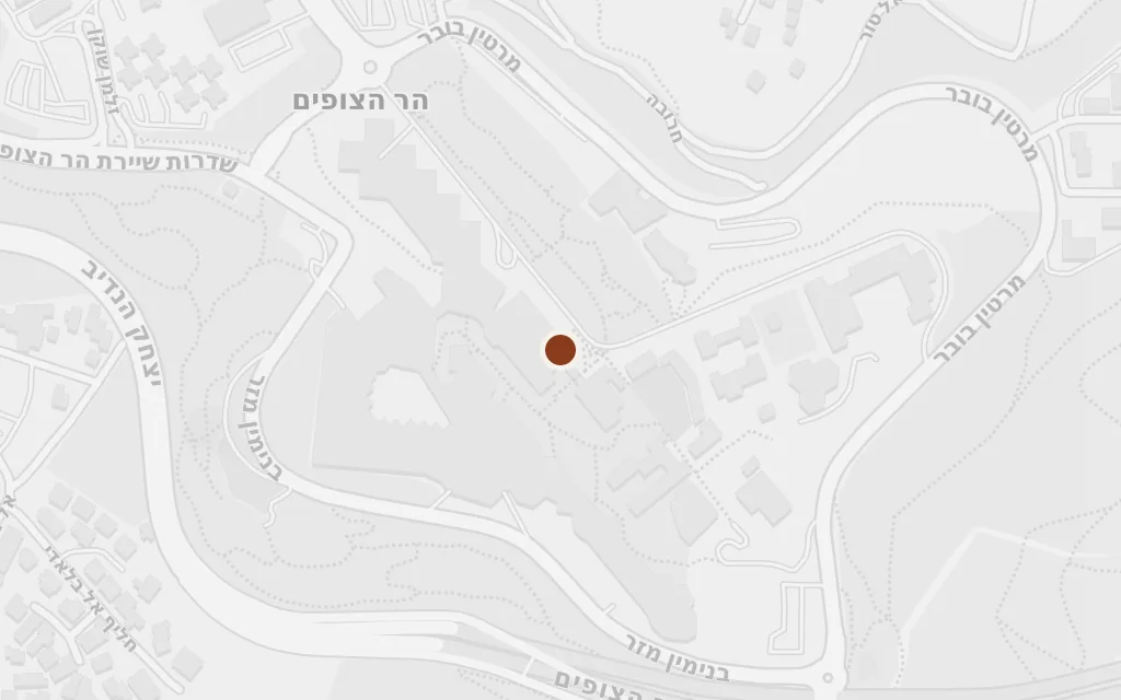 Map of The National Library and Hebrew University, Mount Scopus today