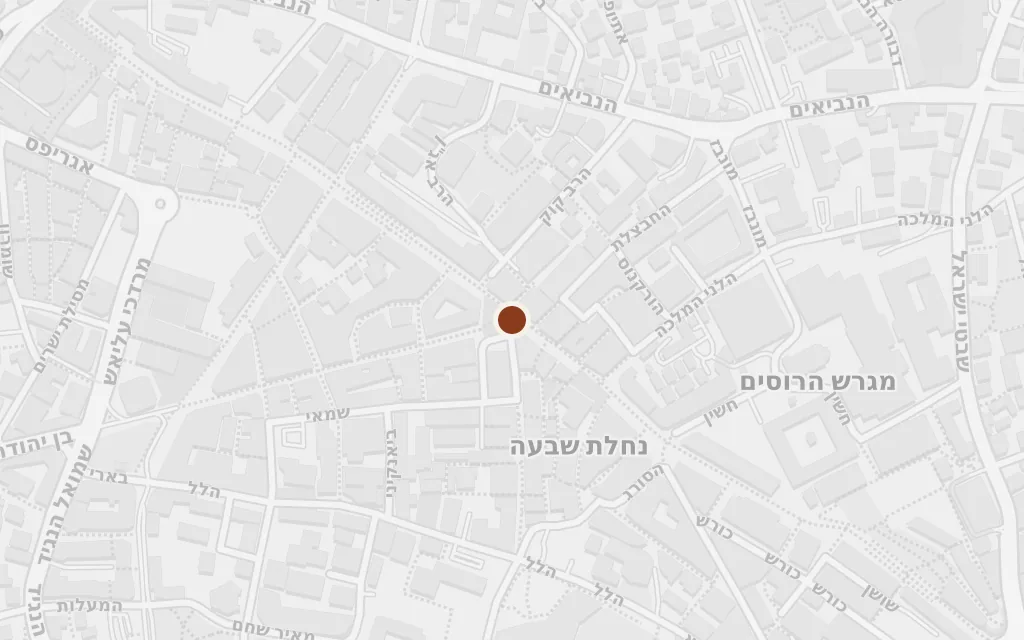 Map of Zion Square, downtown Jerusalem today