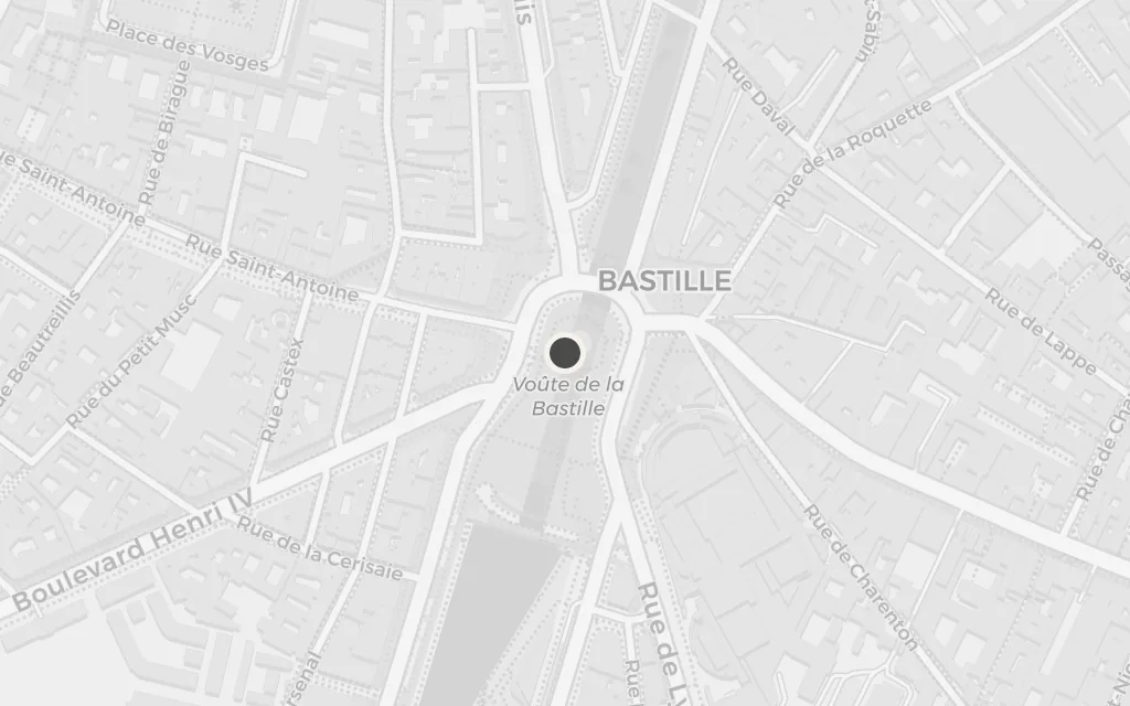 Map of The Bastille today