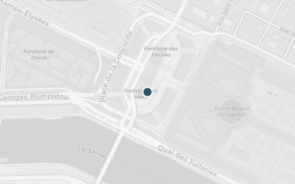 Map of The Place de la Révolution today