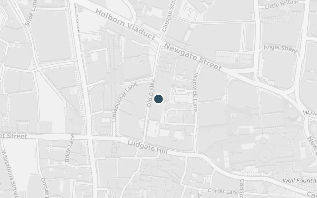 Map of The Old Bailey today