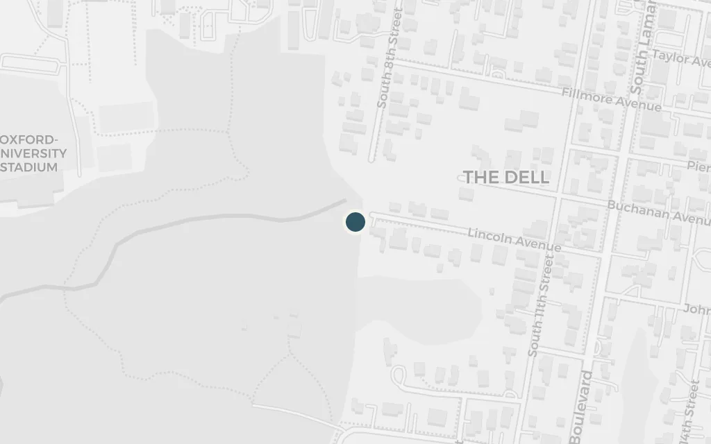 Map of The Compson house, Jefferson today