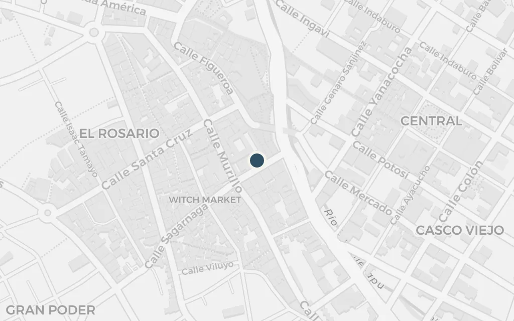 Map of The church of San Francisco today