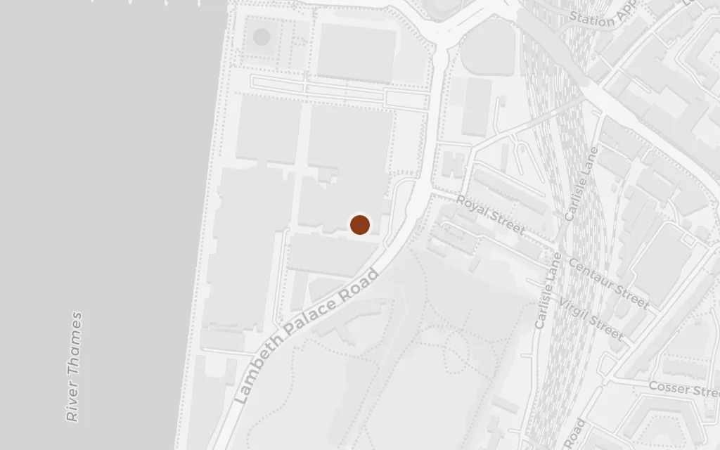 Map of St Thomas's Hospital, Lambeth today