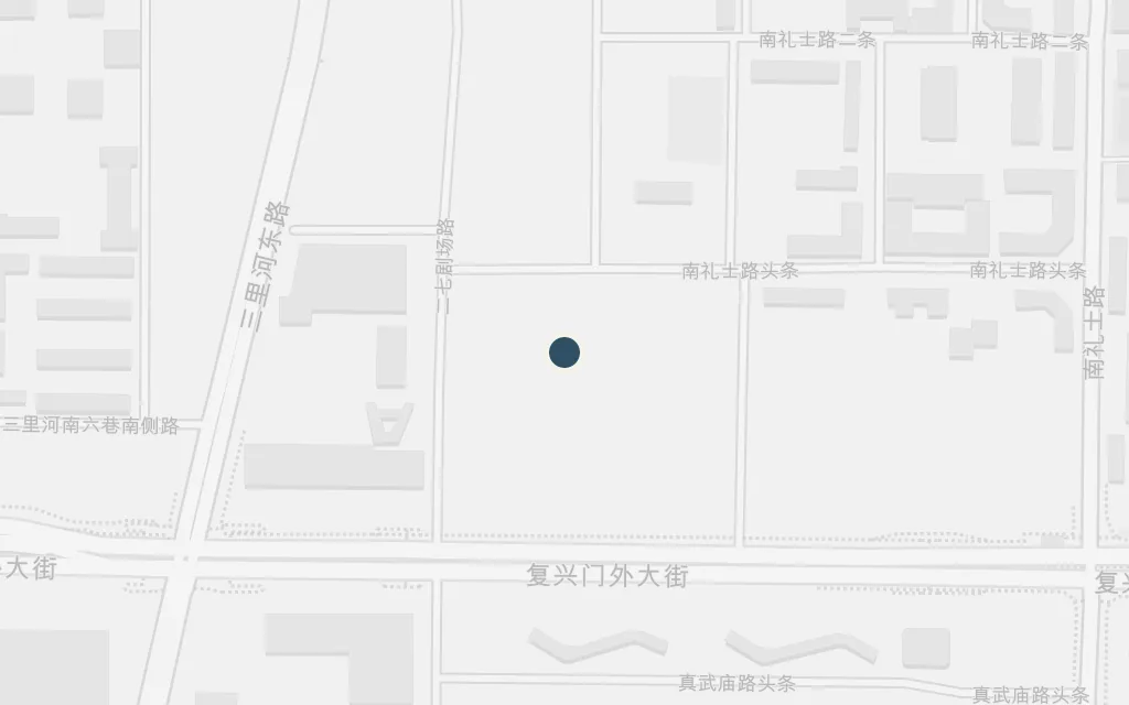 Map of Chang'an Avenue at Muxidi today