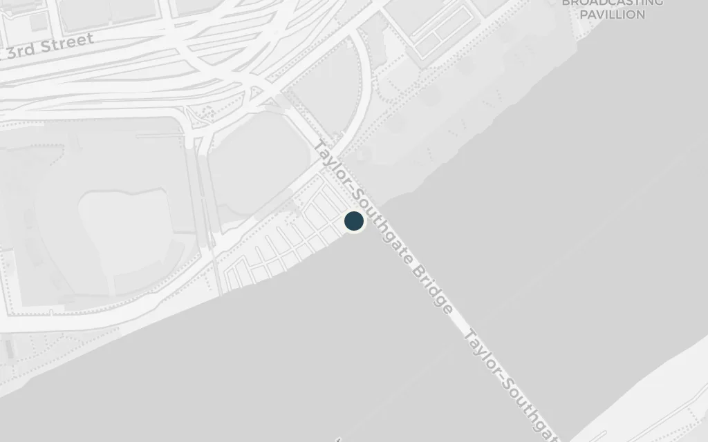 Map of The Ohio River crossing today