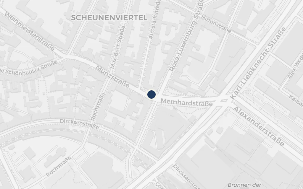Map of Münzstraße, Scheunenviertel today