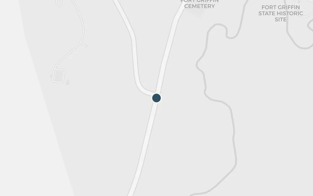 Map of Fort Griffin, Texas today