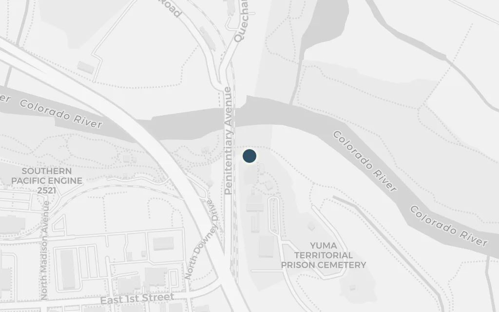 Map of The Yuma crossing of the Colorado today