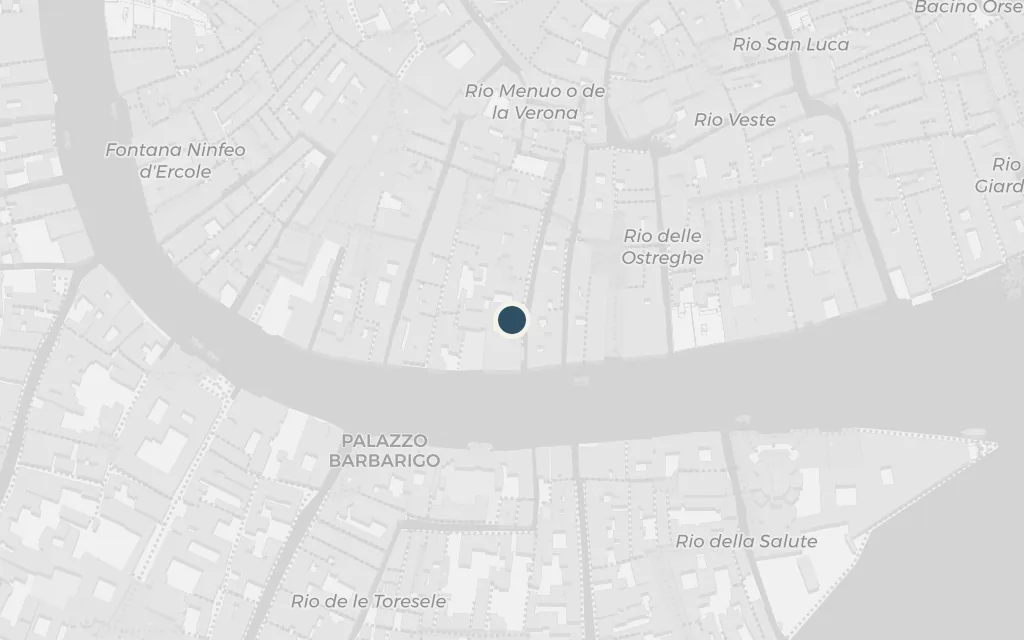 Map of Lord Marchmain's palazzo, Venice today