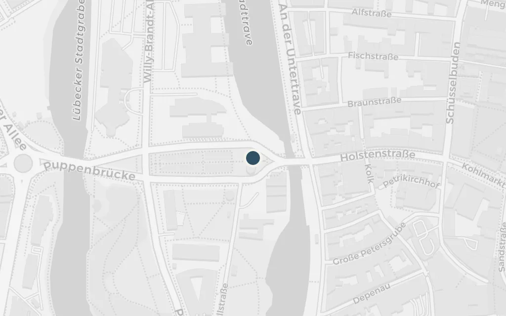 Map of The Holstentor, gateway to the old town today