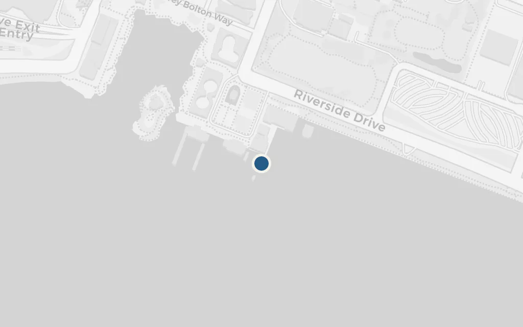 Map of Barrack Street Jetty, Perth Water today