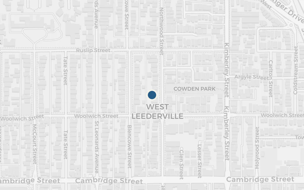 Map of One Cloud Street, West Leederville today