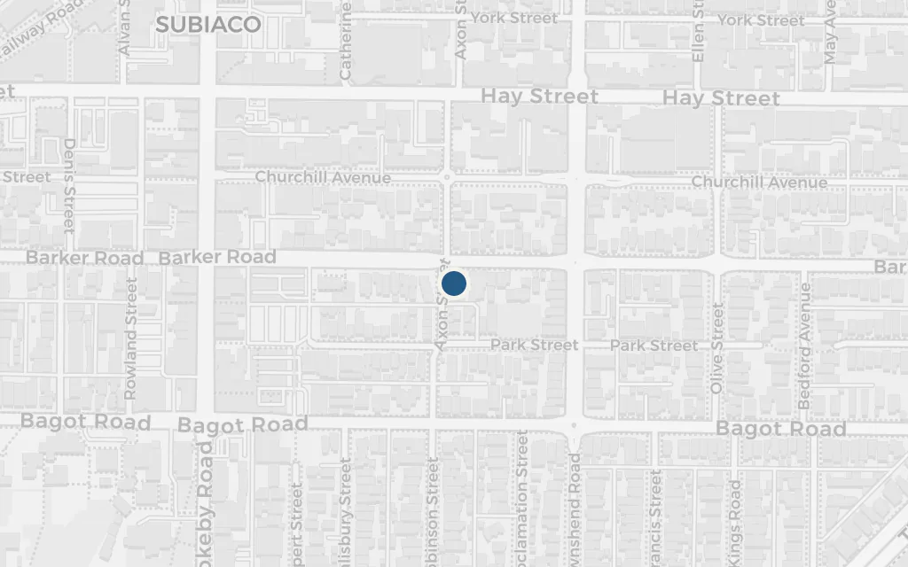 Map of Subiaco, the inner suburb today