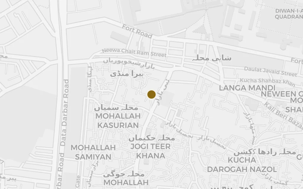 Map of Hira Mandi today