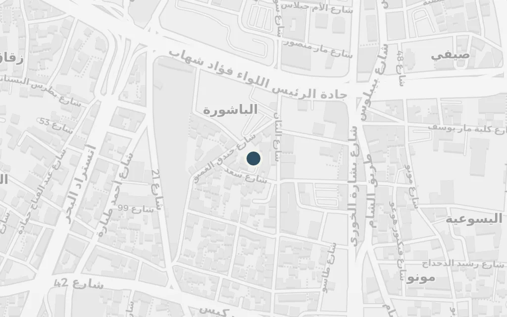 Map of Martyrs' Square, downtown today