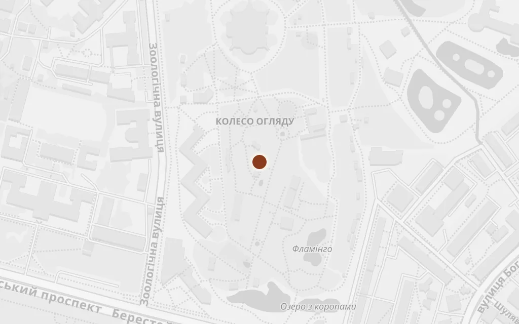 Map of Kyiv Zoo today