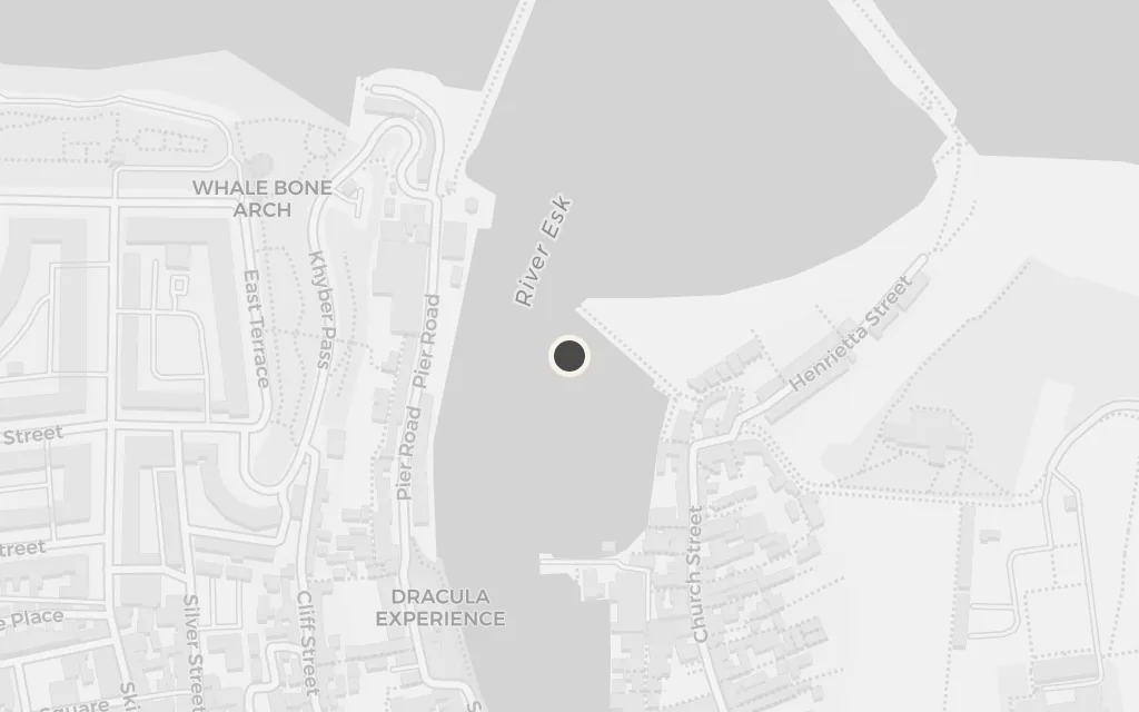 Map of Whitby harbour today
