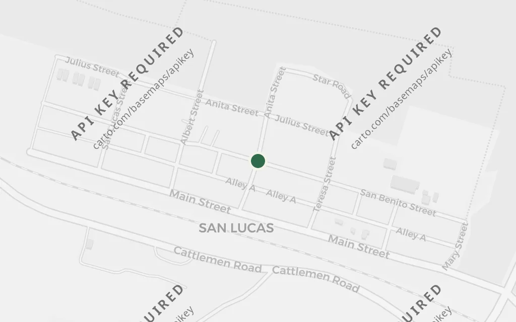 Map of The Hamilton ranch, the dry hills today