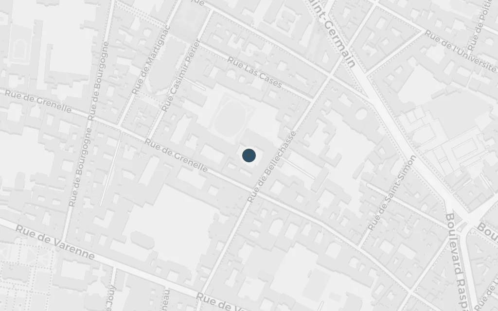 Map of The Faubourg Saint-Germain: Mme de Beauseant's salon today