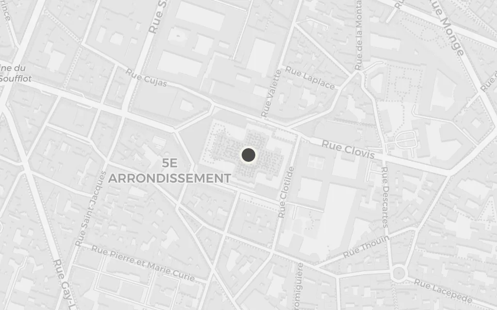 Map of The Panthéon quarter: Goriot's deathbed today