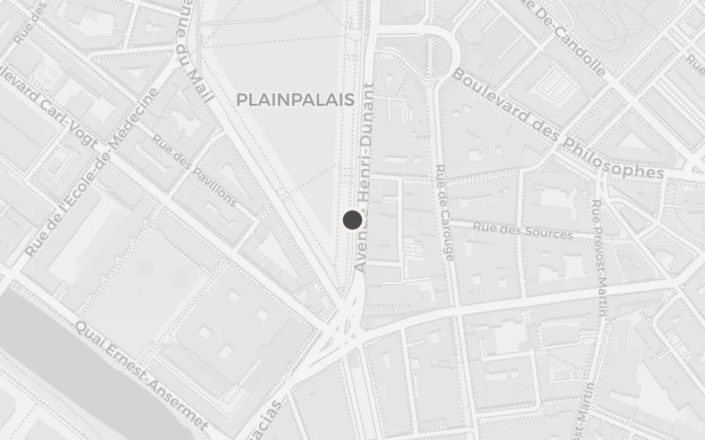 Map of Geneva and Plainpalais today