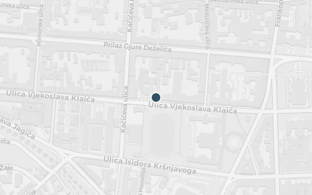 Map of The children's hospital, Zagreb today