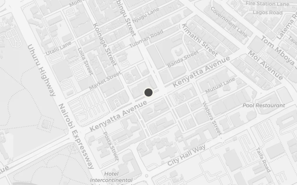 Map of The modern city centre today