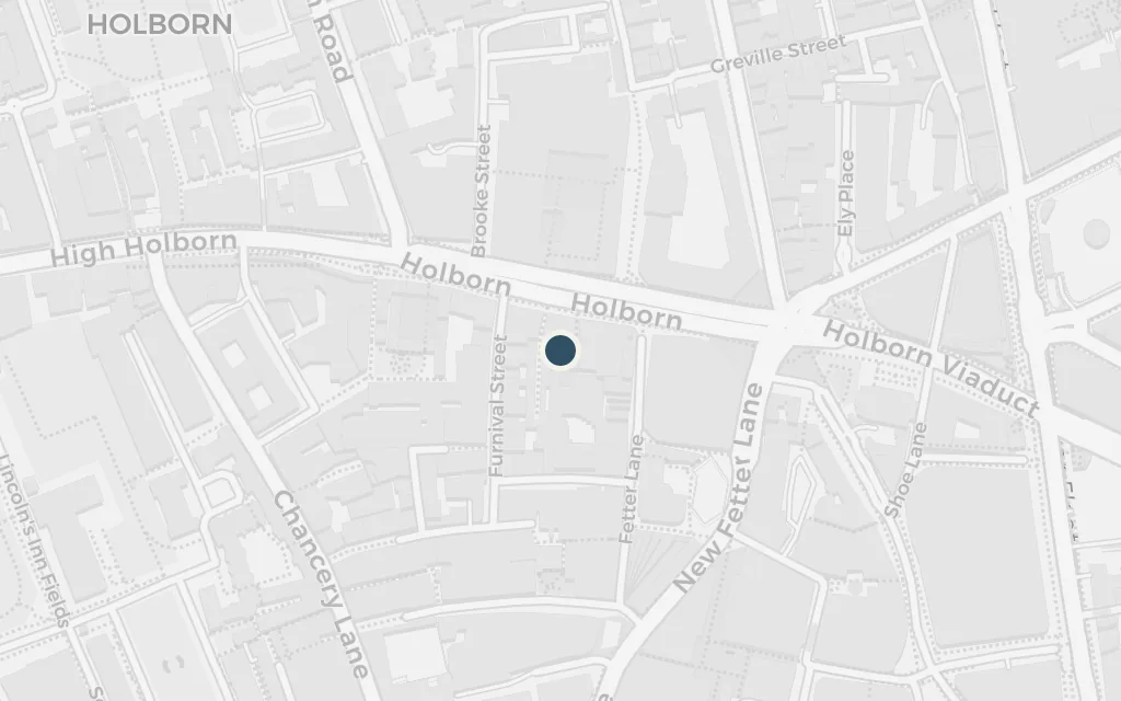 Map of Barnard's Inn, Pip's lodging today