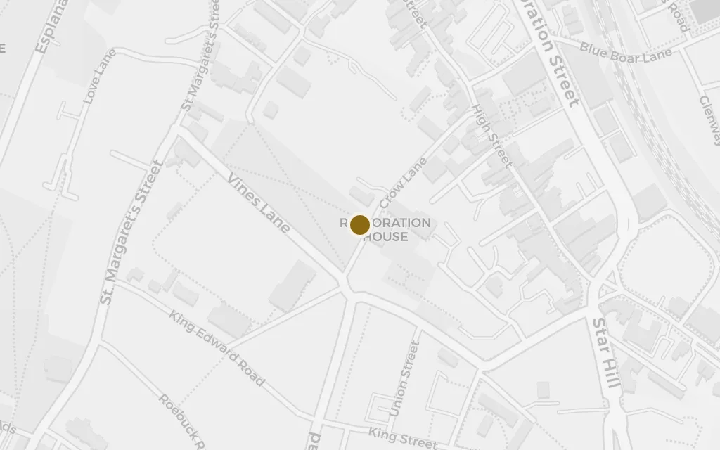 Map of Satis House, Rochester today