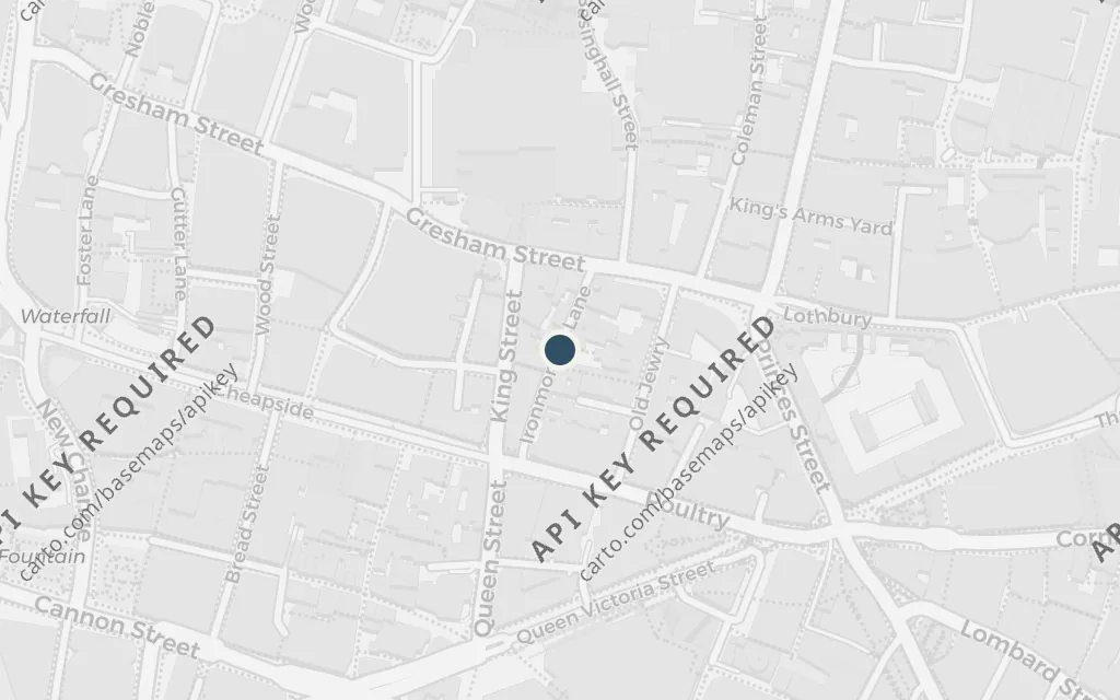 Map of Old Jewry, the surgeon Bates today
