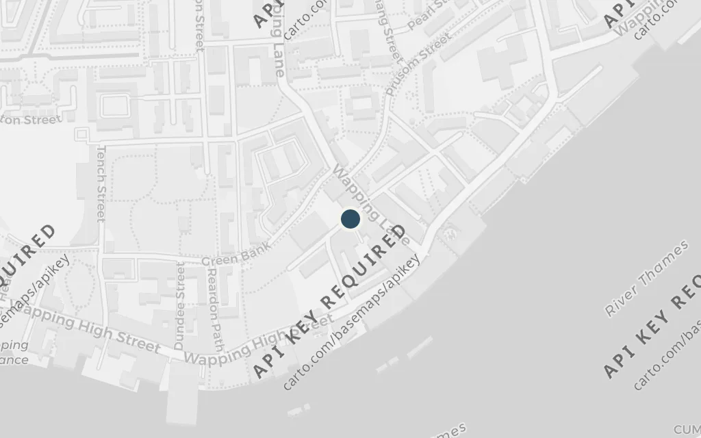 Map of Wapping and the docks today