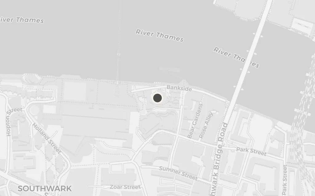 Map of The London playhouses today