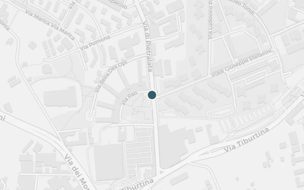 Map of The refugee barracks at Pietralata today
