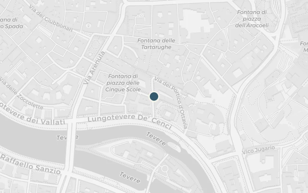 Map of The Ghetto at the Portico d'Ottavia today
