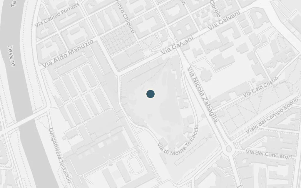 Map of The flat in Testaccio today