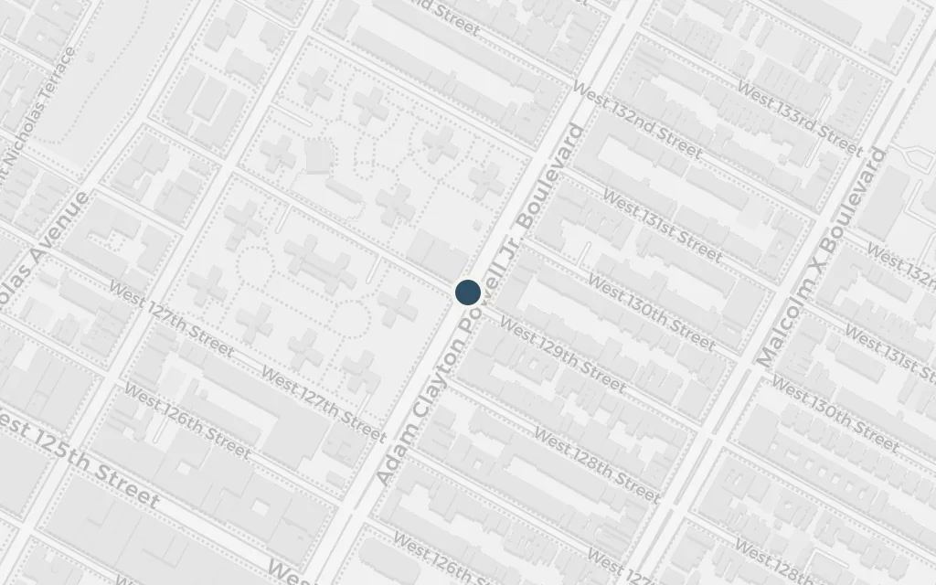Map of Harlem, New York today