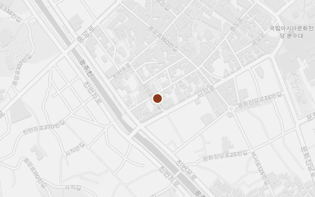 Map of 5.18 Democracy Square and fountain today