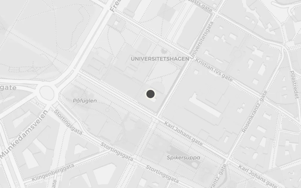 Map of Carl Johann Street (Karl Johans gate) today