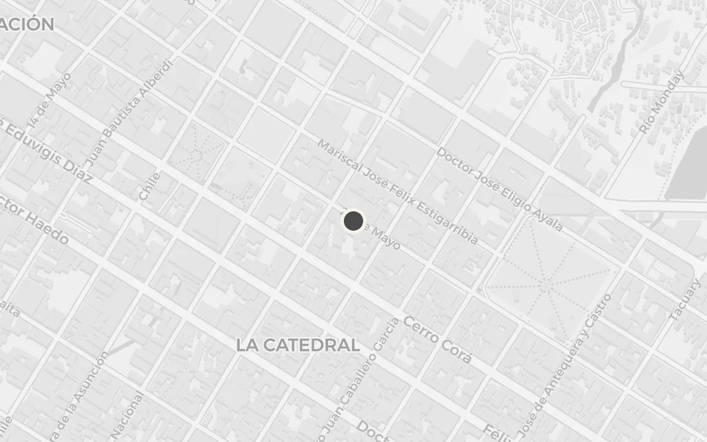 Map of Asunción (the absolute power) today