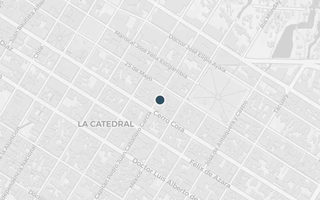 Map of Asunción (the sealed city) today