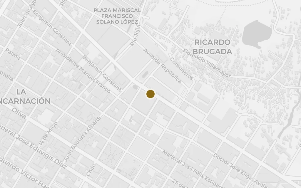 Map of The cathedral and plaza today