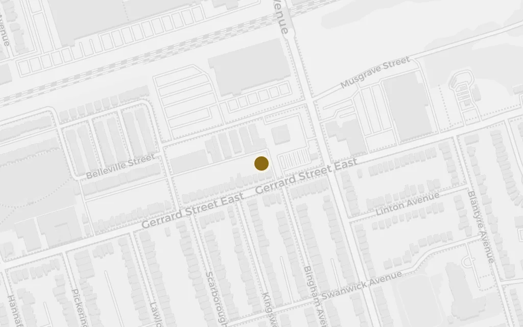 Map of The R.C. Harris filtration plant today