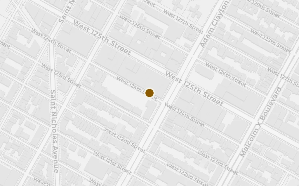 Map of The Brotherhood's Harlem office today